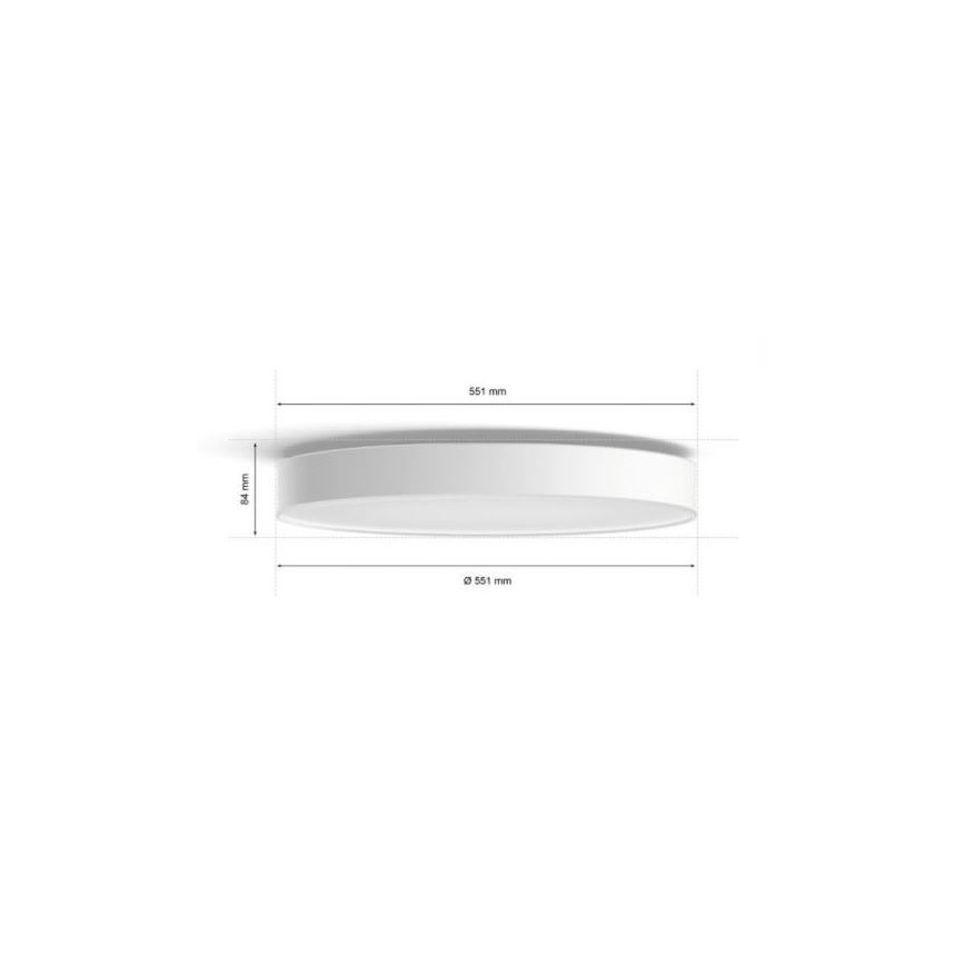 Philips - Світлодіодний стельовий світильник з регулюванням яскравості Hue LED/48W/230V 2200-6500K діаметр 551 мм білий + пульт дистанційного керування