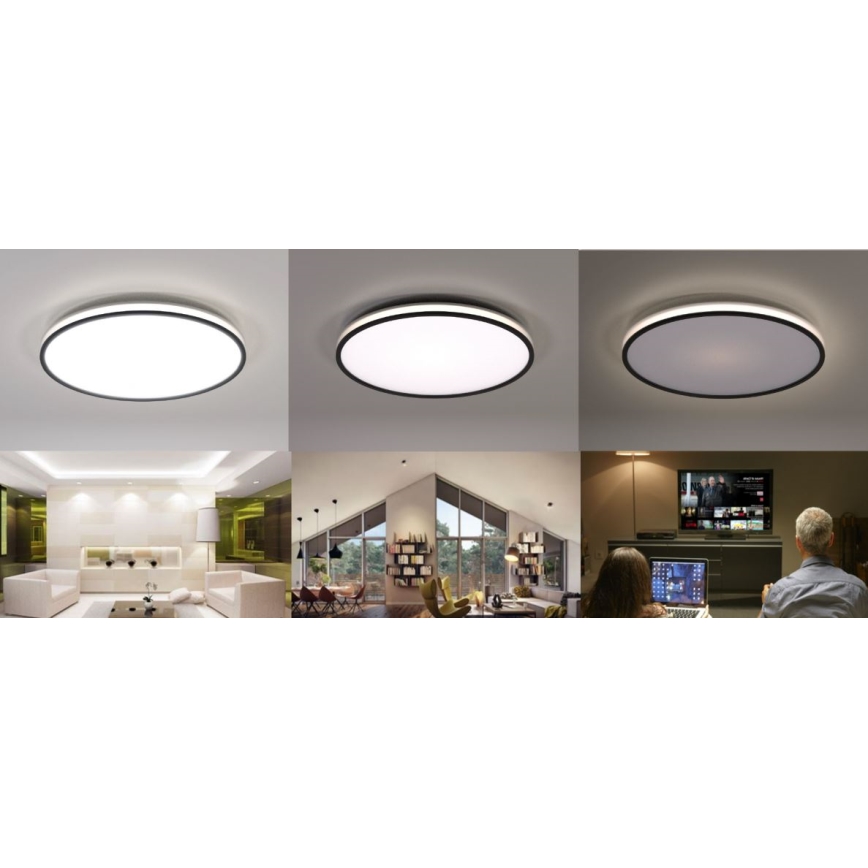 Philips - Світлодіодний стельовий світильник з регулюванням яскравості SCENE SWITCH LED/36W/230V діаметр 50 см 4000K чорний