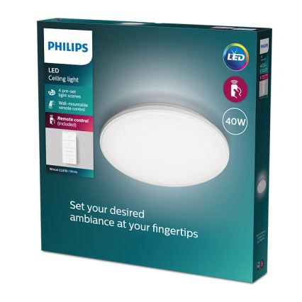 Philips - Світлодіодний стельовий світильник з регулюванням яскравості LED/40W/230V 2700-6500K + пульт дистанційного керування