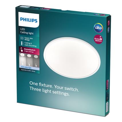 Philips - Світлодіодний стельовий світильник з регульованням яскравості 1xLED/15W/230V 4000K
