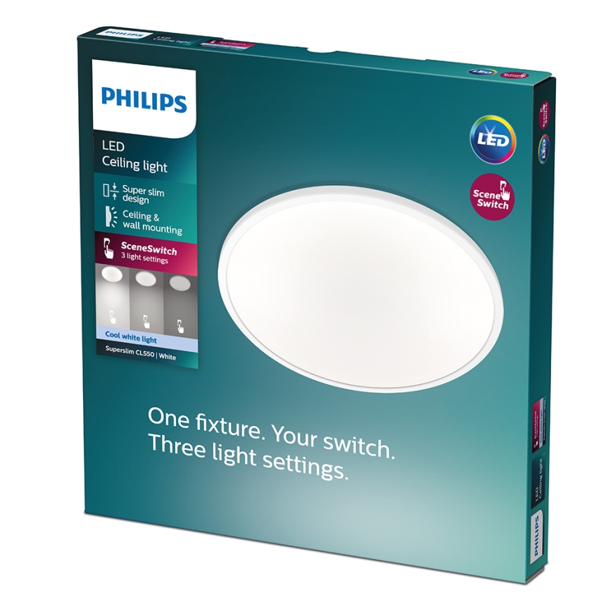 Philips - Світлодіодний стельовий світильник з регульованням яскравості 1xLED/15W/230V 4000K