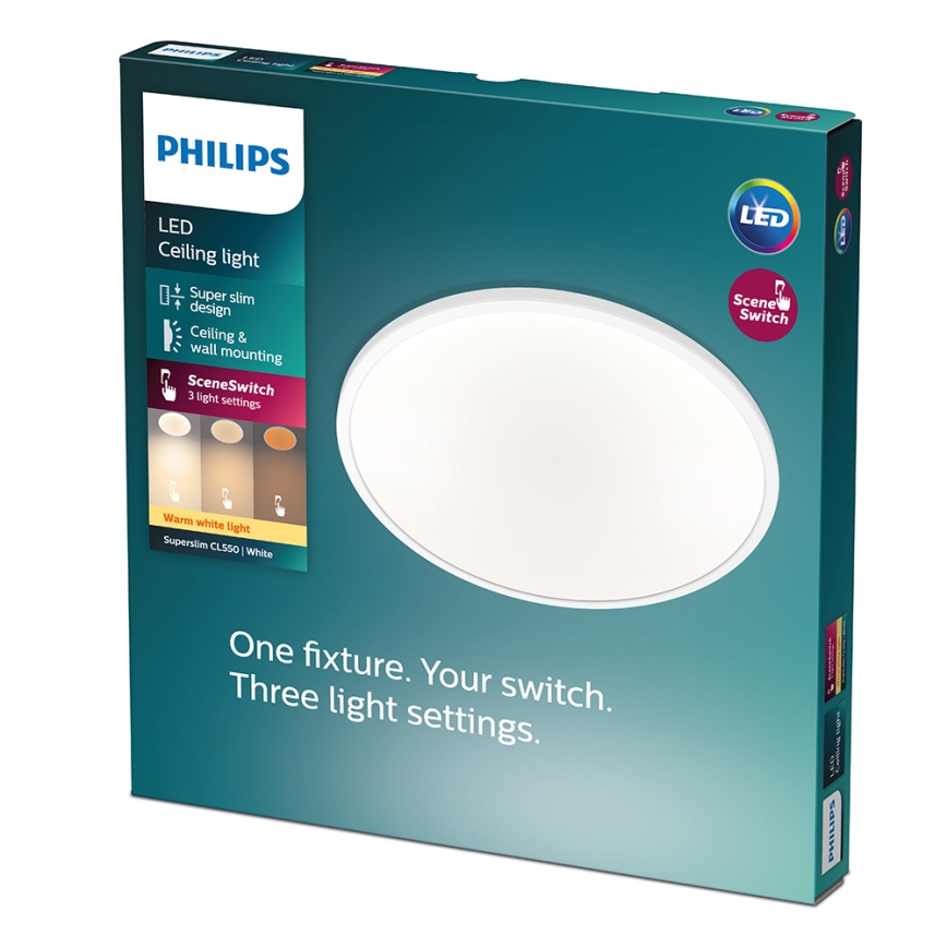 Philips - Світлодіодний стельовий світильник з регульованою яскравістю 1xLED/15W/230V 2700K