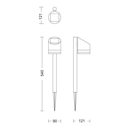 Philips - Світлодіодний світильник на сонячній батареї FYCE LED/1,5W/3,7VIP44