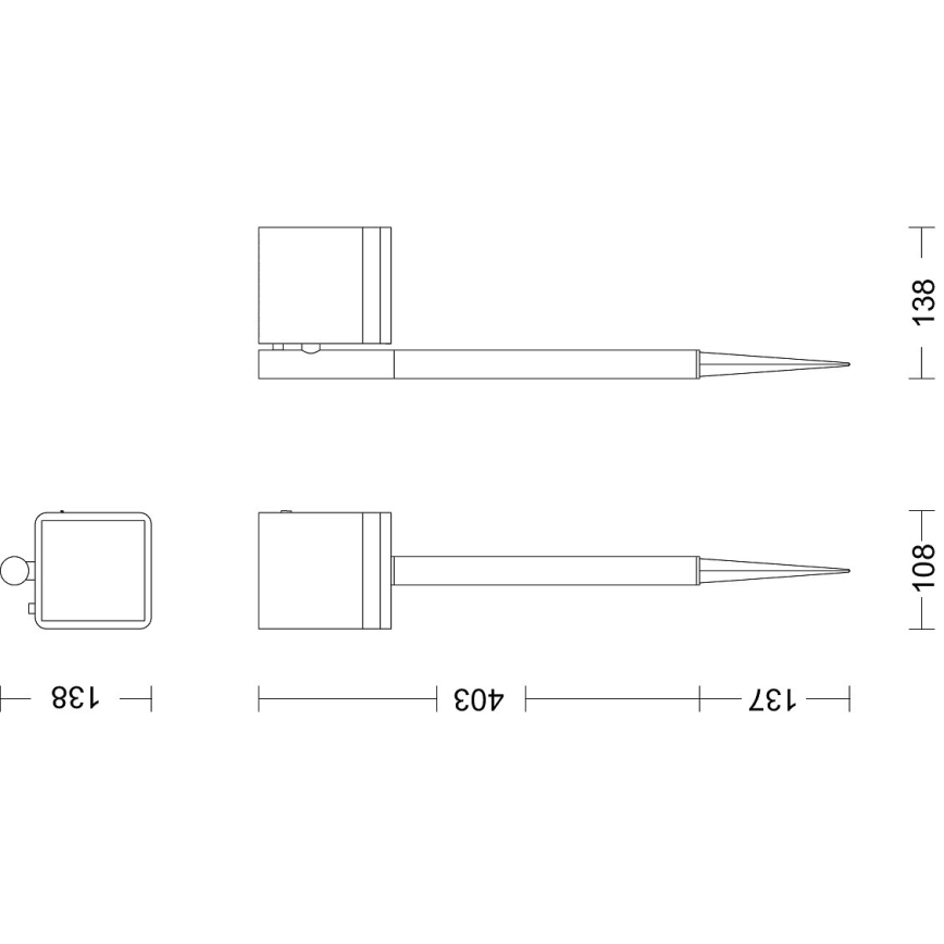 Philips - Світлодіодний світильник на сонячній батареї VIRONA LED/1,8W/3,7V 2700K IP44