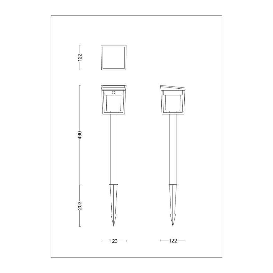 Philips - Світлодіодний світильник на сонячній батареї з датчиком BLAISE LED/1,5W/3,7V 3000K IP44