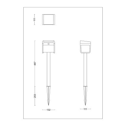 Philips - Світлодіодний світильник на сонячній батареї з датчиком EZRA LED/1,8W/3,7V 3000K IP44