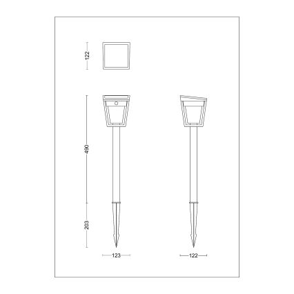Philips - Світлодіодний світильник на сонячній батареї з датчиком NISSA LED/1,8W/3,7V 3000K IP44