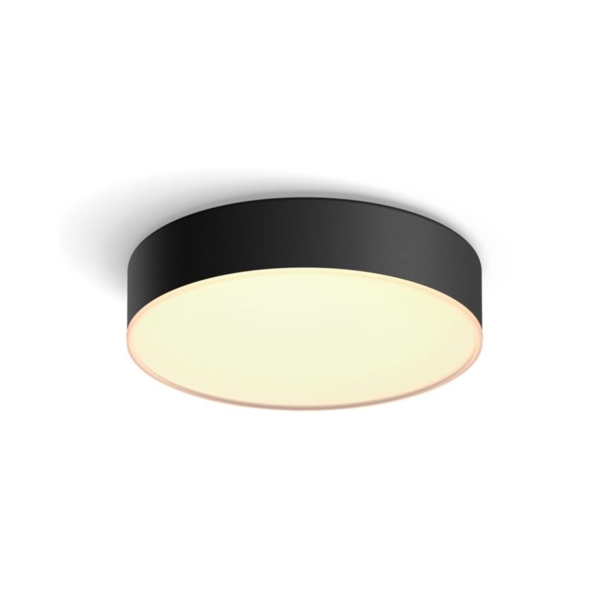 Philips - Світлодіодний стельовий світильник з регулюванням яскравості Hue LED/9,6W/230V 2200-6500K діаметр 261 мм чорний + пульт дистанційного керування