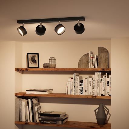 Philips - Світлодіодний точковий світильник 4xLED/5,5W/230V чорний