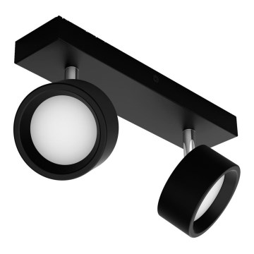 Philips - Світлодіодний точковий світильник 2xLED/5,5W/230V чорний