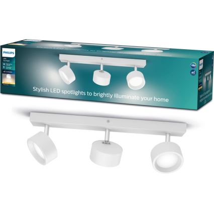 Philips - Світлодіодний точковий світильник 3xLED/5,5W/230V білий