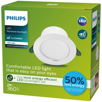 Philips - Світлодіодний вбудований світильник LED/2W/230V 3000K