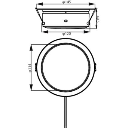 Philips - Світлодіодний вбудований світильник LED/4,8W/230V 3000K