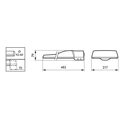 Philips - Світлодіодний вуличний ліхтар CORELINE MALAGA LED/69W/230V 4000K IP65