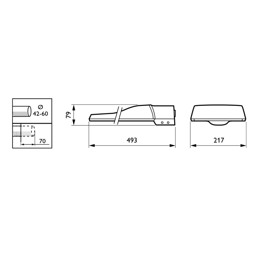 Philips - Світлодіодний вуличний ліхтар CORELINE MALAGA LED/47W/230V 4000K IP65