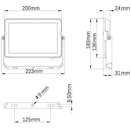 Philips - Світлодіодний вуличний прожектор PROJECTLINE LED/50W/230V IP65 4000K