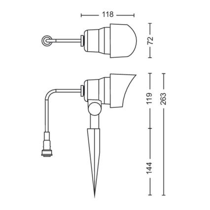 Philips - Світлодіодний вуличний точковий світильник LED/6W/12V 4000K IP44
