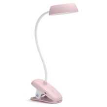 Philips - Світлодіодна лампа з затискачем та регулюванням яскравості DONUTCLIP LED/3W/5V CRI 90 рожева