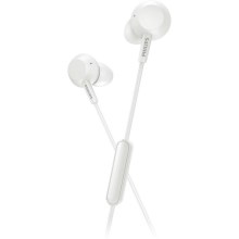 Philips TAE4105WT/00 - Bluetooth-наушники с микрофоном и разъемом 3,5 мм белый