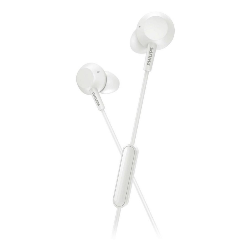 Philips TAE4105WT/00 - Навушники з мікрофоном JACK 3,5 мм білий