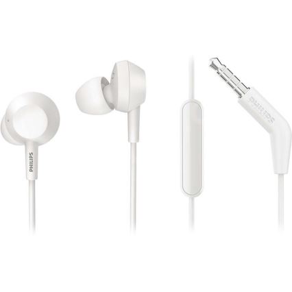 Philips TAE4105WT/00 - Навушники з мікрофоном JACK 3,5 мм білий