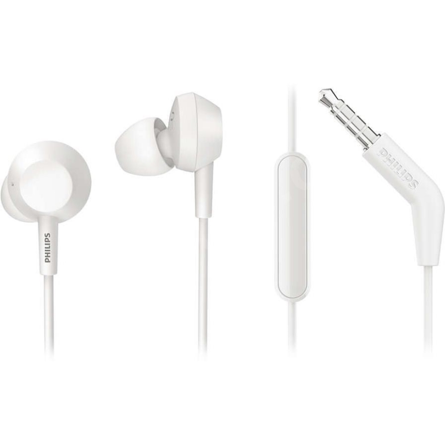 Philips TAE4105WT/00 - Навушники з мікрофоном JACK 3,5 мм білий
