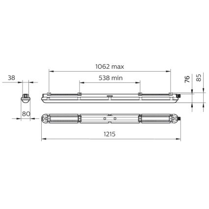 Philips - Технічний LED-лінійний світильник CORELINE LED/25W/230V 120 см IP66