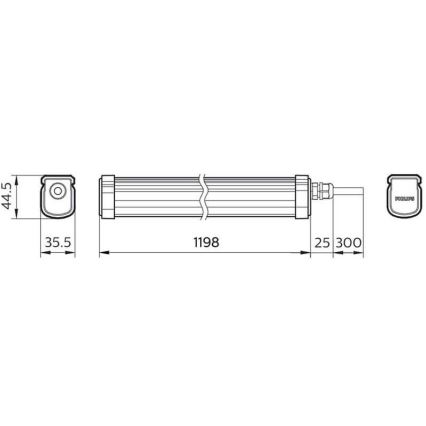 Philips - Технічний LED світильник PROJECTLINE LED/34W/230V IP65