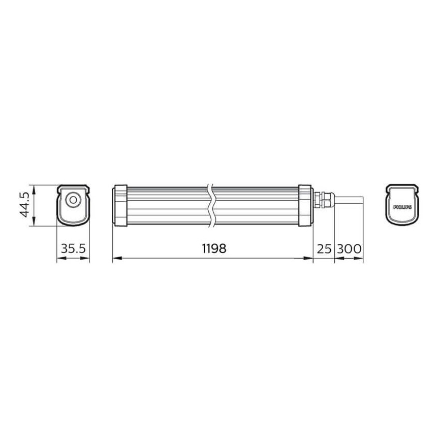 Philips - Технічний LED світильник PROJECTLINE LED/34W/230V IP65