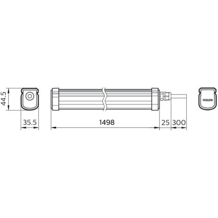 Philips - Технічний LED світильник PROJECTLINE LED/54W/230V IP65