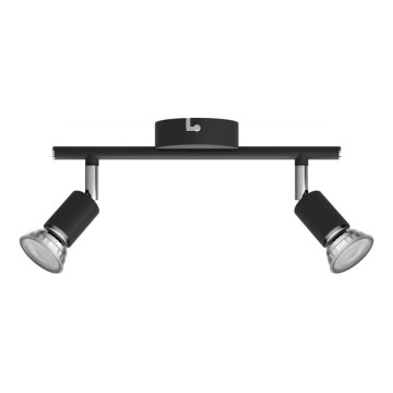 Philips - Точечный светильник 2xGU10/50W/230V черный