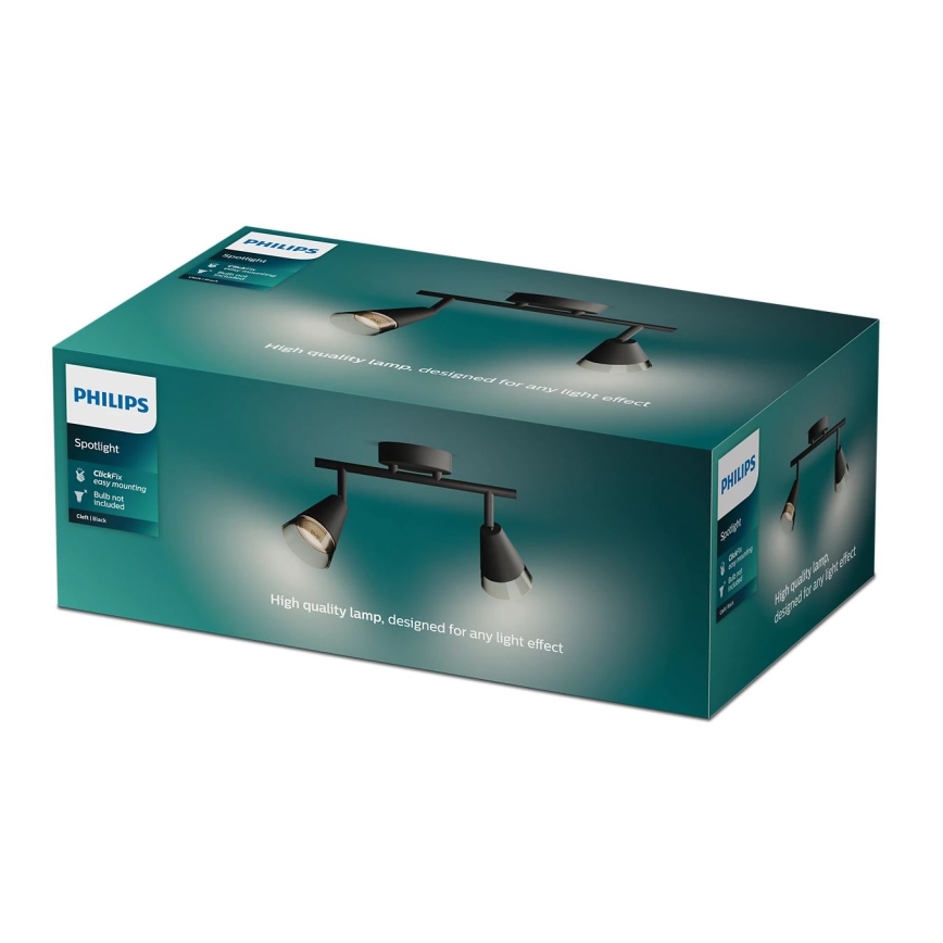 Philips - Точечный светильник CLEFT 2xGU10/5W/230V