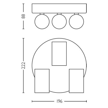 Philips - Точечный светильник для ванной комнаты IDRIS 3xGU10/5W/230V IP44 черный/золотистый
