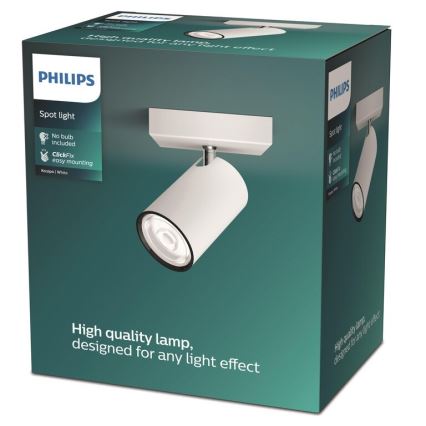 Philips - Точечный светильник KOSIPO 1xGU10/5,5W/230V белый