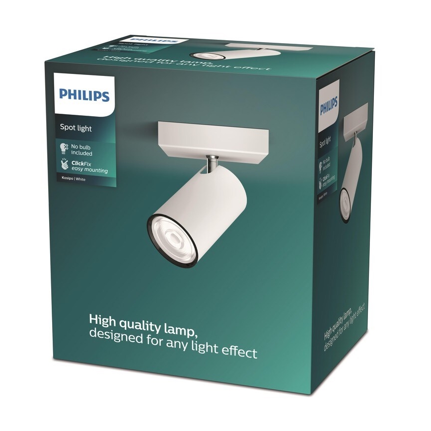 Philips - Точечный светильник KOSIPO 1xGU10/5,5W/230V белый