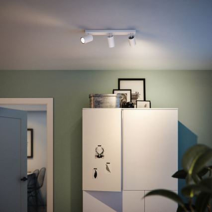 Philips - Точечный светильник KOSIPO 3xGU10/5,5W/230V белый