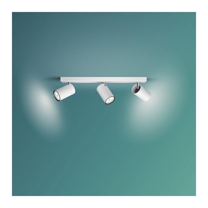 Philips - Точечный светильник KOSIPO 3xGU10/5,5W/230V белый