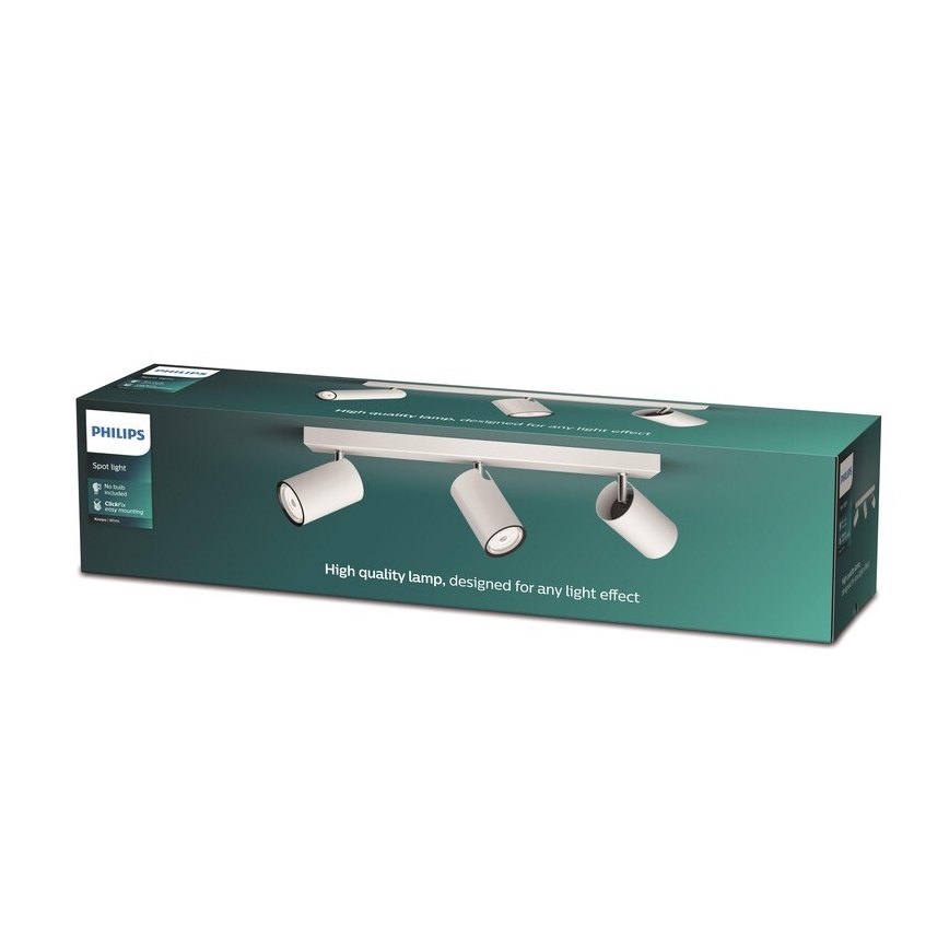 Philips - Точечный светильник KOSIPO 3xGU10/5,5W/230V белый