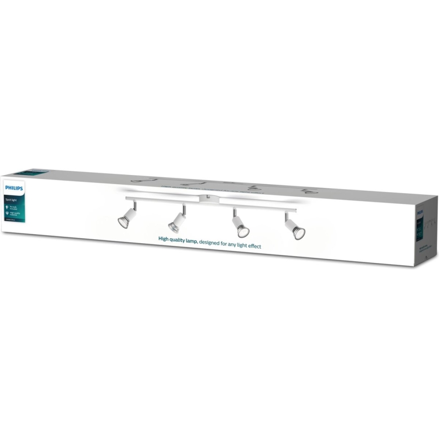 Philips - Точечный светильник 4xGU10/50W/230V белый