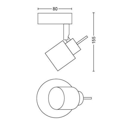 Philips - Точечный светильник 1xGU10/35W/230V белый