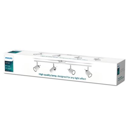Philips - Точечный светильник 4xGU10/35W/230V белый