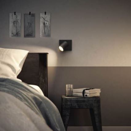 Philips - Точечный светильник RUNNER 1xGU10/20W/230V черный