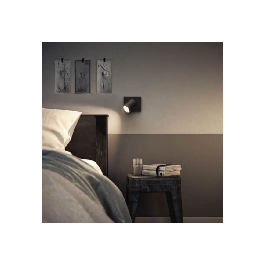 Philips - Точечный светильник RUNNER 1xGU10/20W/230V черный