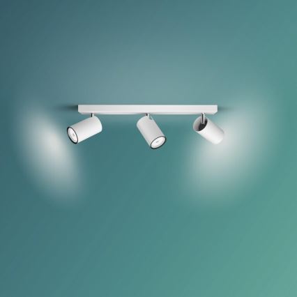 Philips - Точечный светильник KOSIPO 3xGU10/5,5W/230V белый