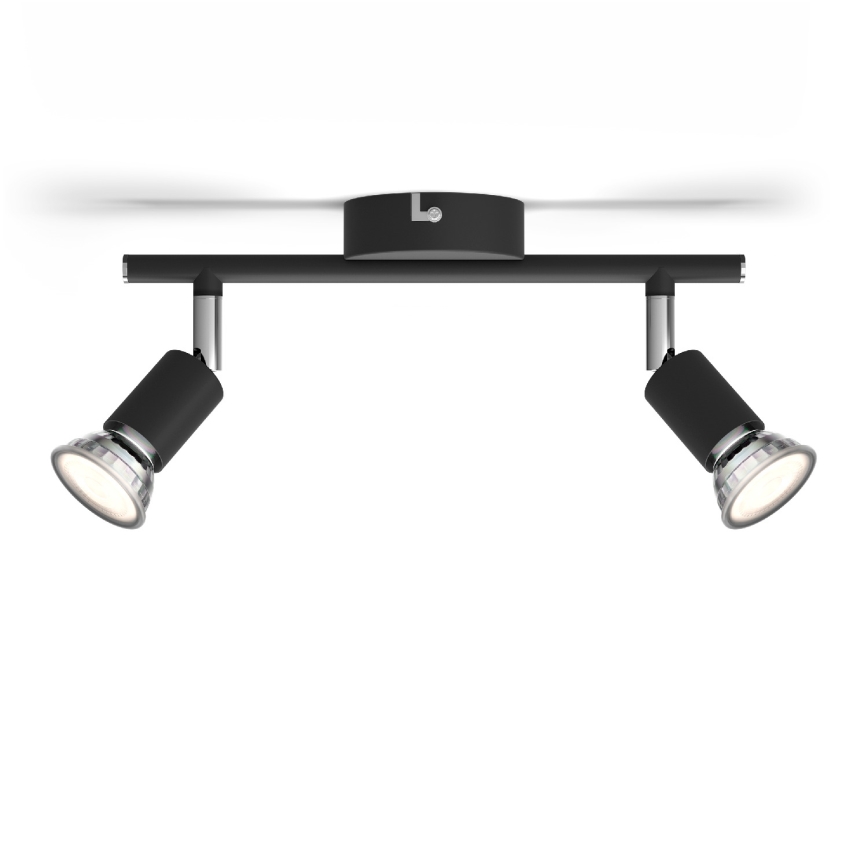 Philips - Точечный светильник 2xGU10/50W/230V черный