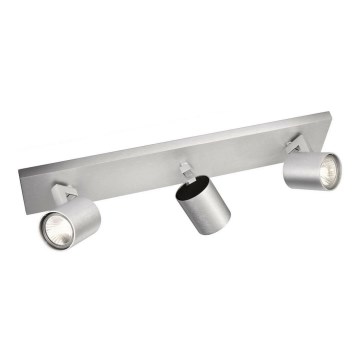 Philips - точечный светильник матовый хром 3xGU10/20W/230V