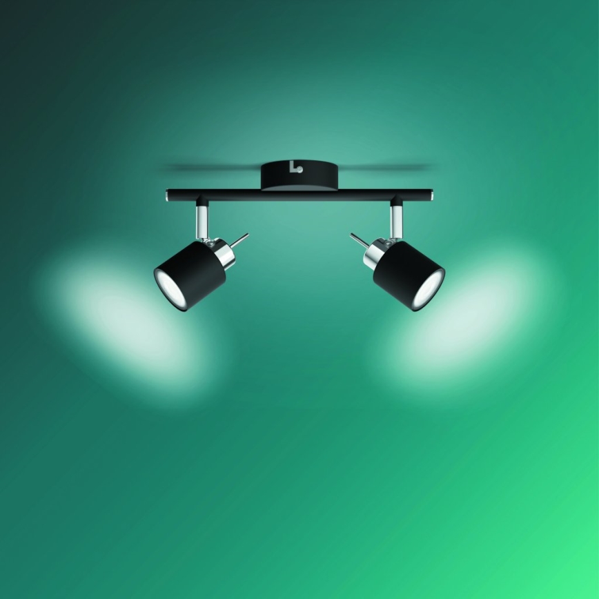 Philips - Точечный светильник 2xGU10/35W/230V черный