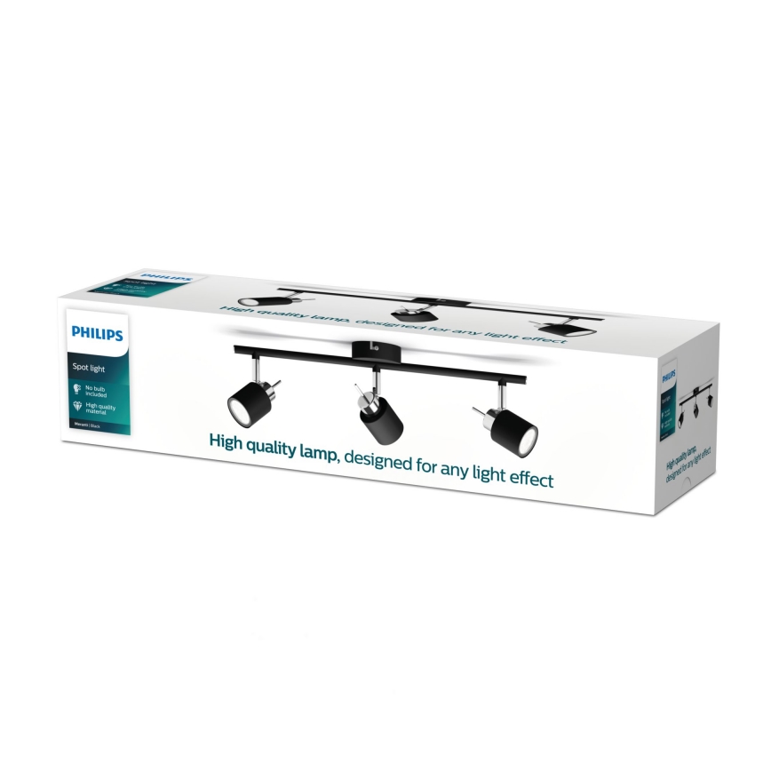 Philips - Точечный светильник 3xGU10/35W/230V черный