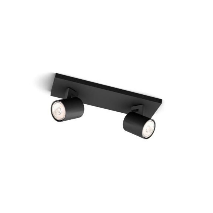 Philips - Точечный светильник RUNNER 2xGU10/20W/230V черный