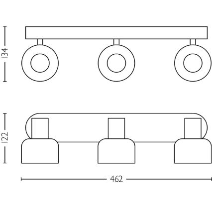 Philips - Точечный светильник SLEET 3xE14/25W/230V